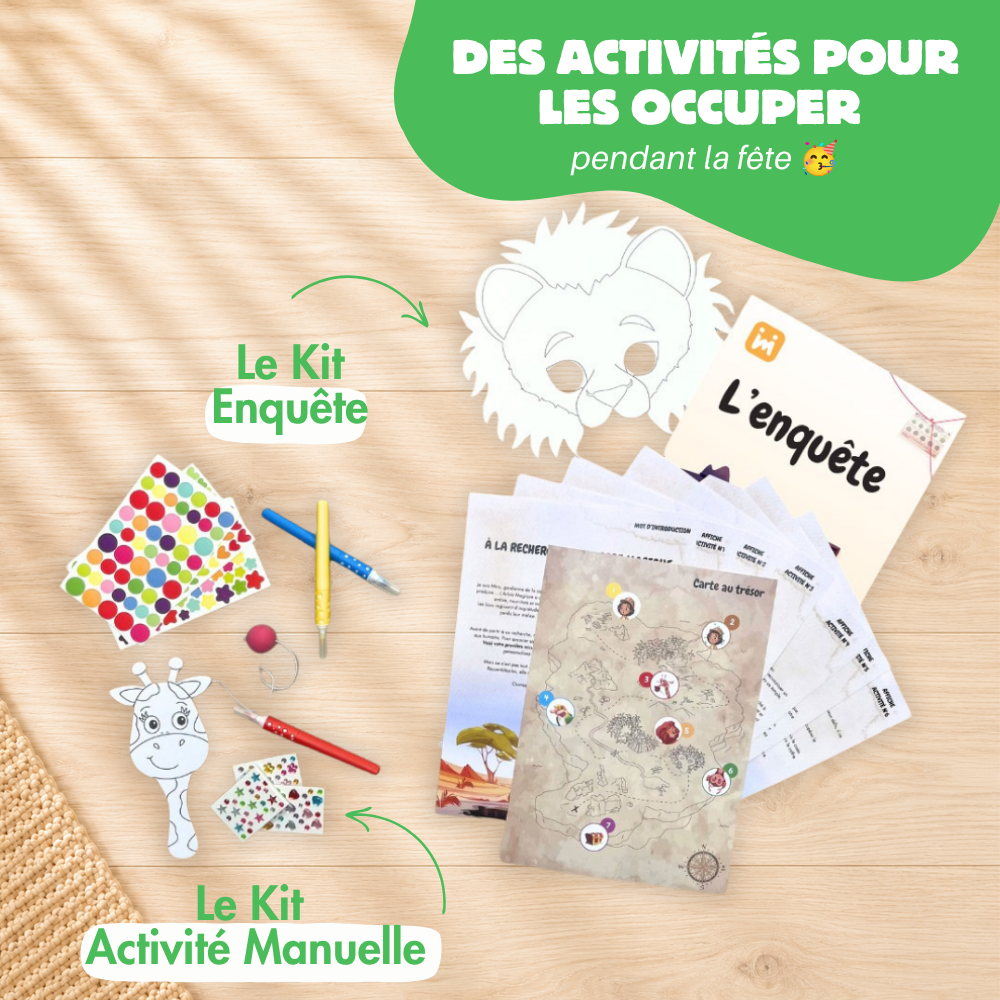 Box Anniversaire Safari 8/11 ans