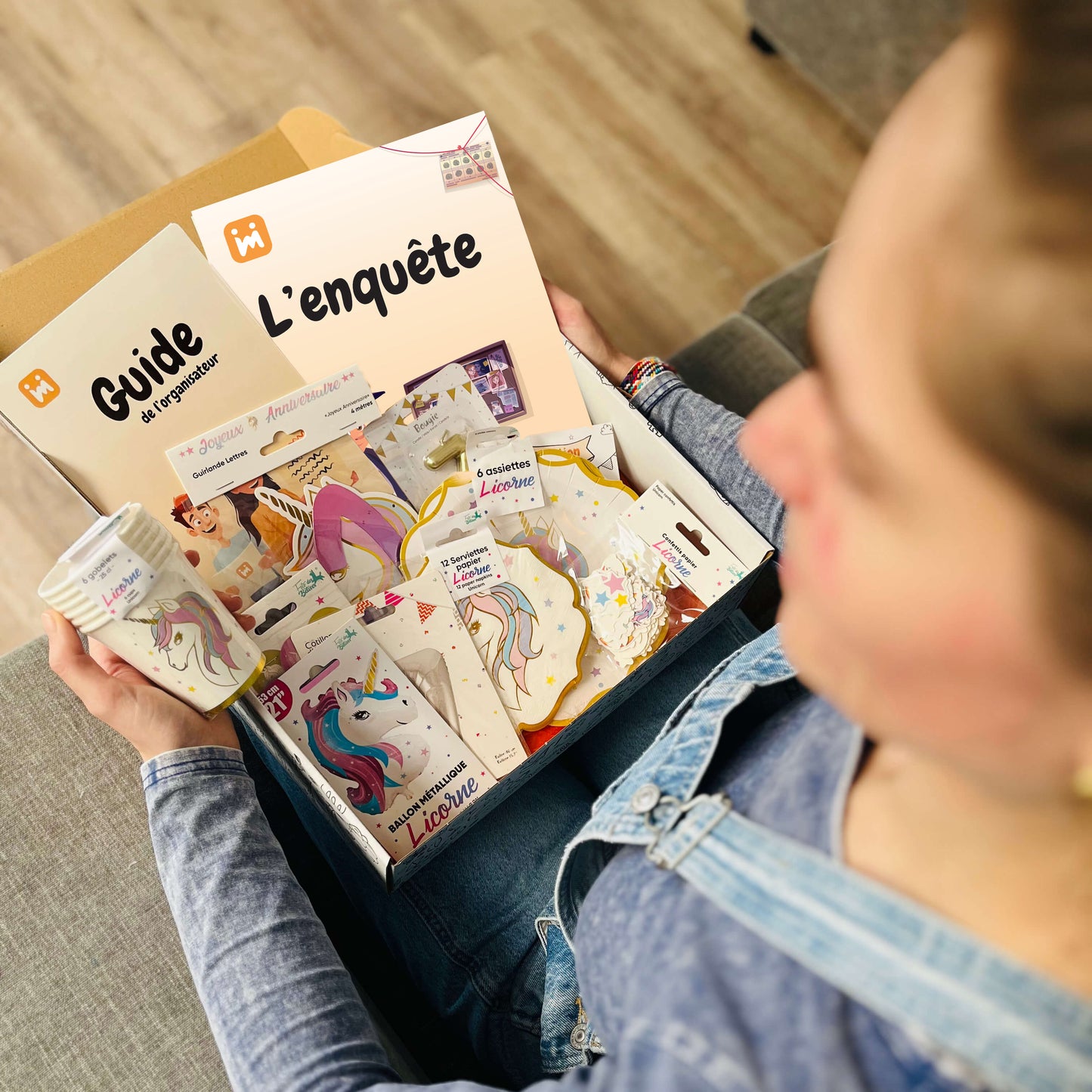 Licorne 7/10ans. Présentation des activites disponibles pour occuper les enfants lors de la fête d’anniversaire : Une enquête avec licorne à personnaliser ou activité manuelle avec un attrape reve a creer