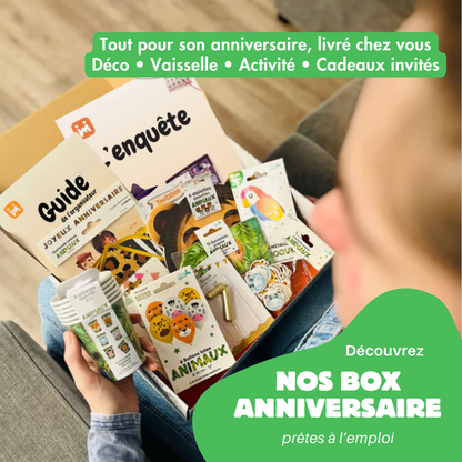 Box Anniversaire Safari 8/11 ans